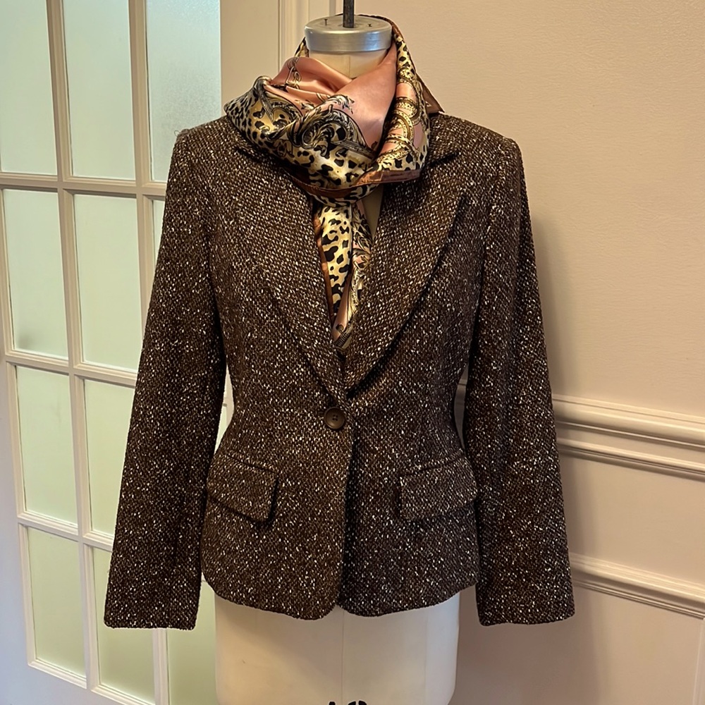 Rafaello wool & polyester blend blazer